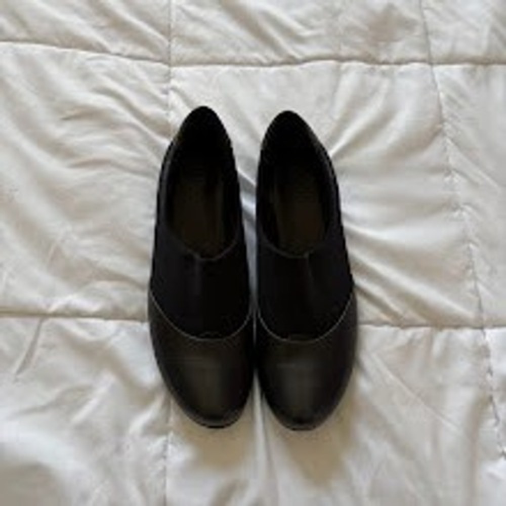 ECCO Shape 35 Gore-Tex Black Leather Textile Waterproof Low Block Heel Pump 39